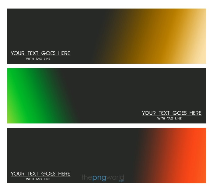 Dual Color Banner PSD Free banner,background,green black,orange black,yellow black,dual color,tone,royal look,professional,gradient,vector,free psd